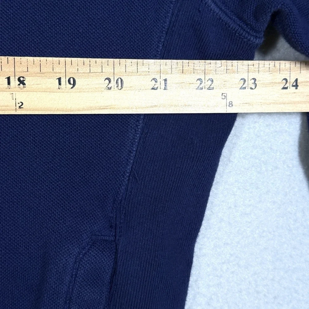 Vintage Polo Ralph Lauren Jacket Mens Large Full Zip Hoodie Pique Knit Pony Logo
